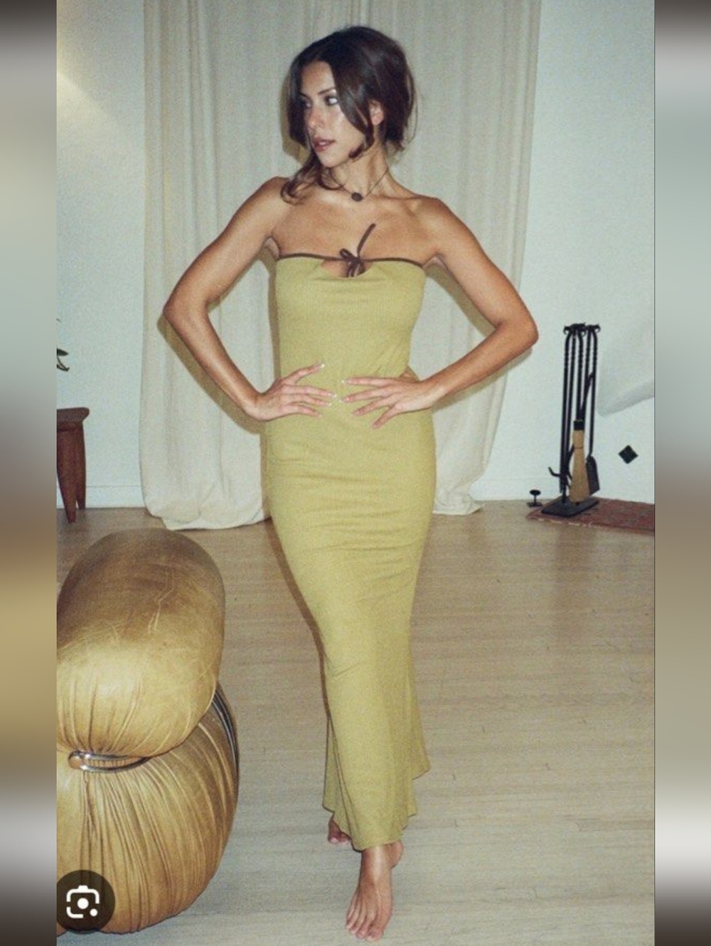 NWT Lioness Gold Strapless Maxi Dress - Women's